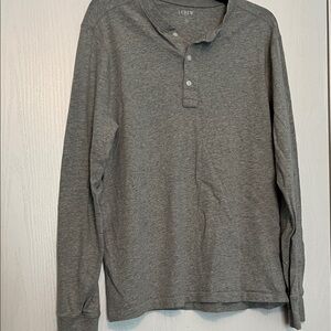 J. Crew Gray Long Sleeve Henley